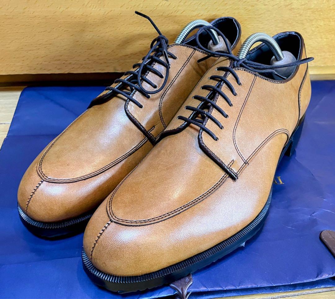 新品最終値下REGAL防滑茶リーガル皮革レザービジネスUチップシューズ24.5