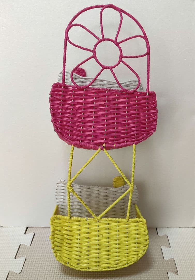 入手困難　超激レア　ハローキティ　藤風カゴ　カオハナ　編みカゴ　1999年