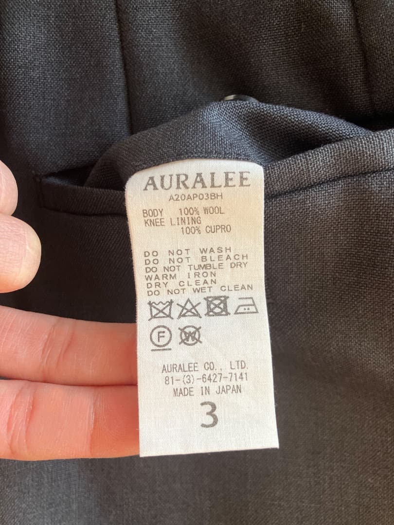 パンツ AURALEE / Bluefaced Wool Wide Slacks