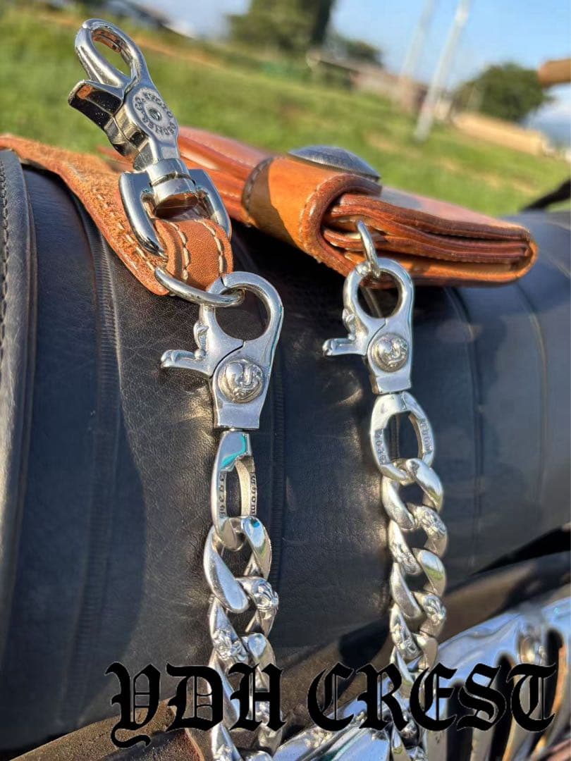 バイカー必須　ウォレット用プレーン　シルバーチェーン　TYPE1　QBKL