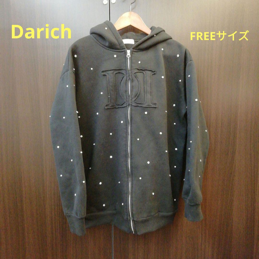 Darich　DDロゴ　ビジュー　ジップパーカー　　　72-0115-1B