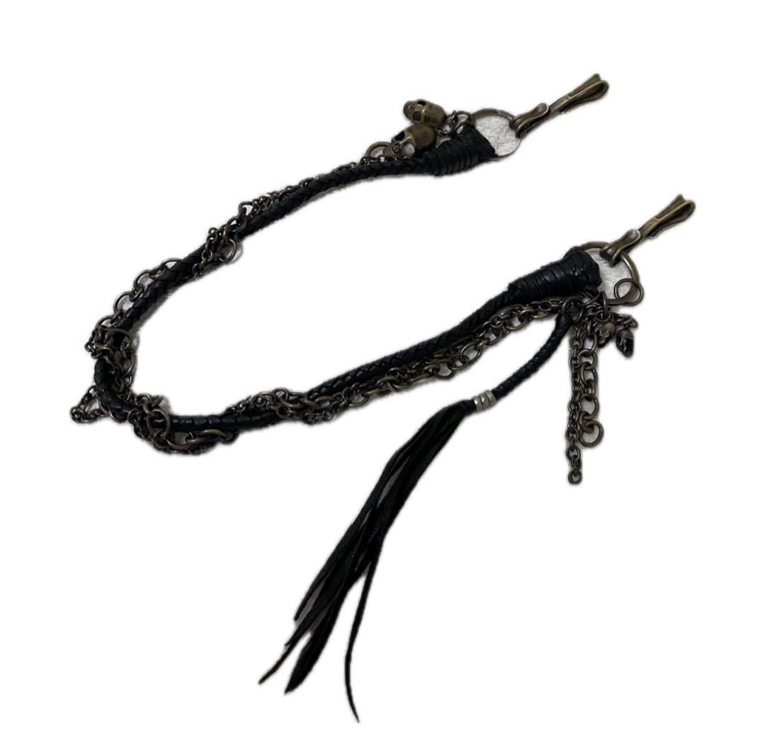 kmrii skull lether wallet chain 超希少