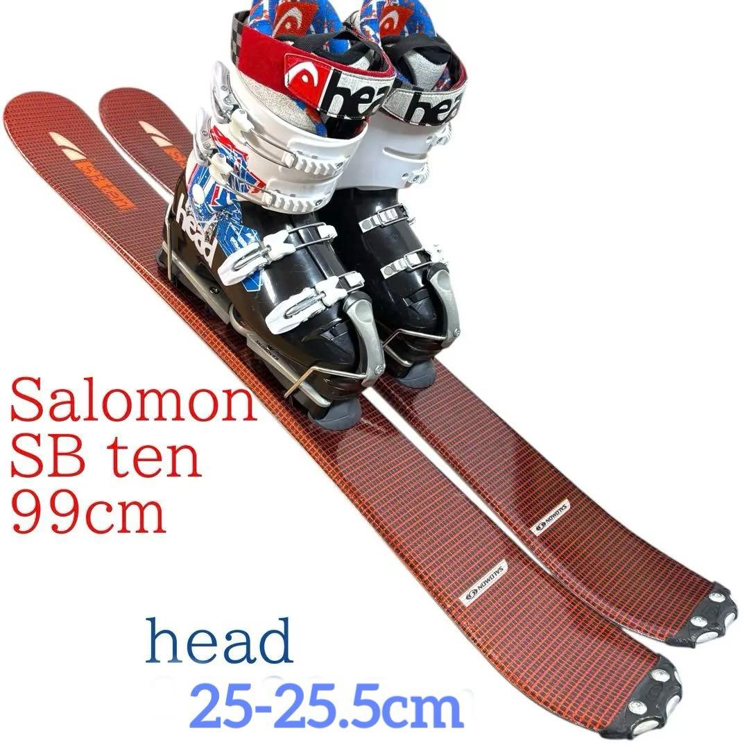 メンズ　ショートスキー　ファンスキーセット　Salomon 25-25.5cm