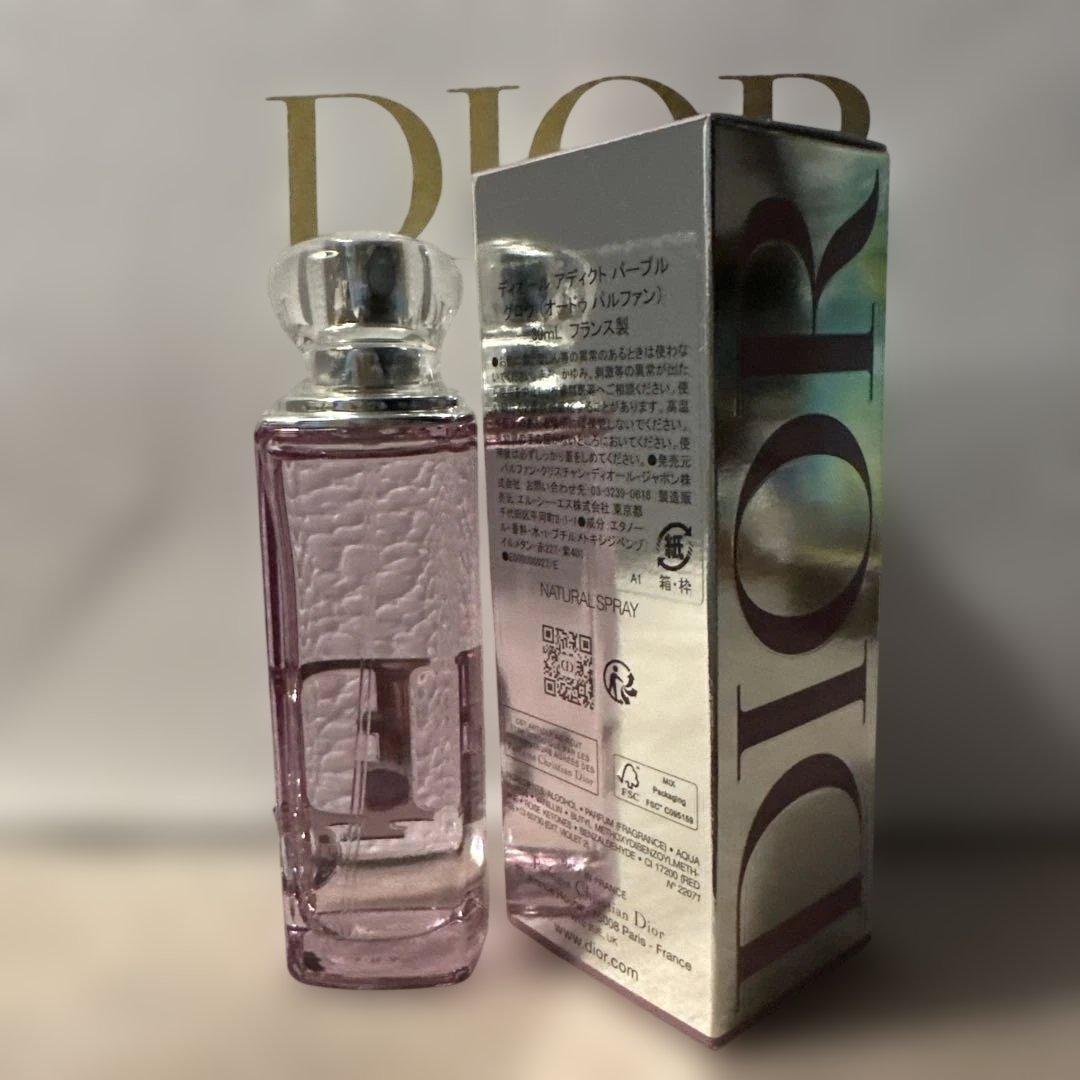 Used Diorアディクトパープルグロウオードゥバルファン30ml＆ショッパー
