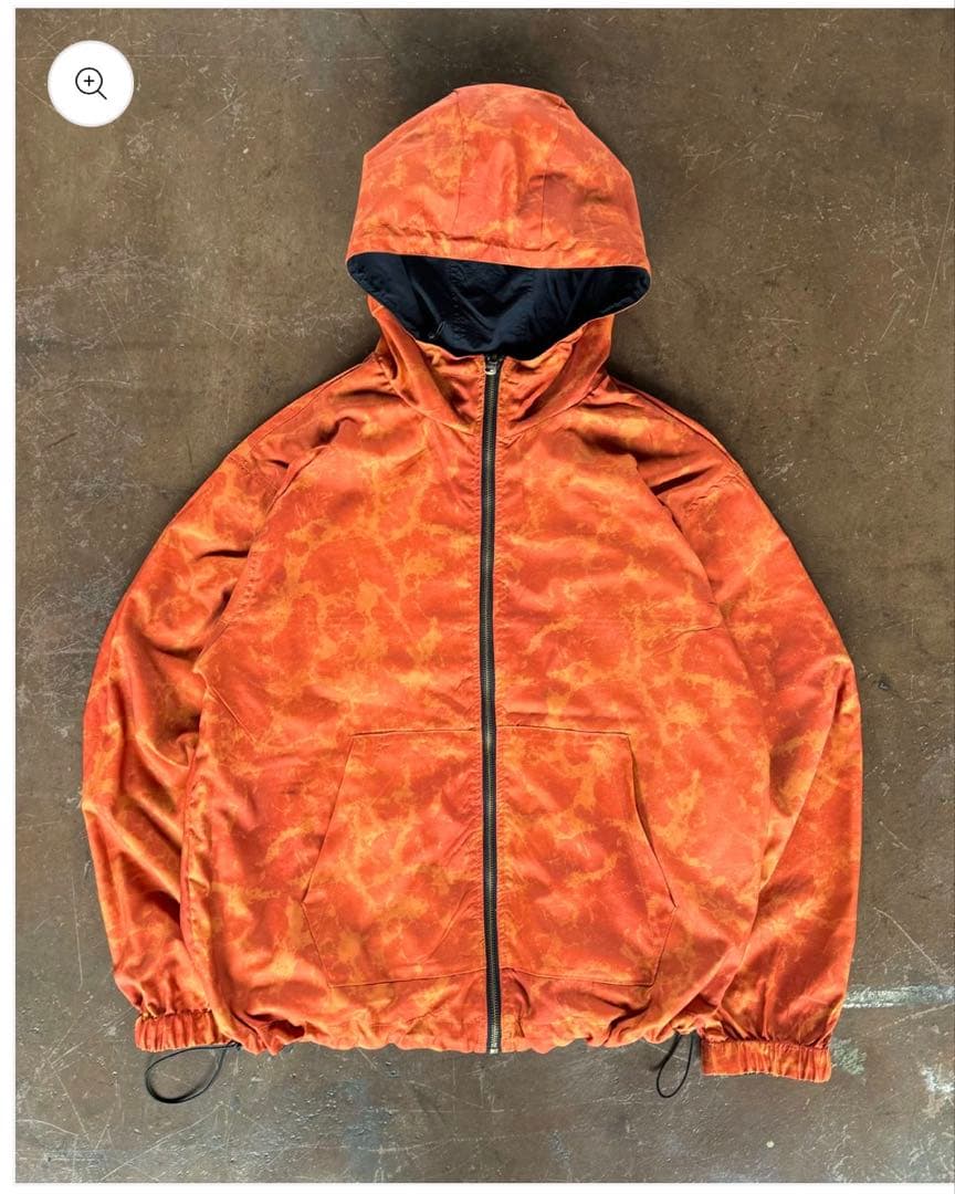 【完売品】Belvetリバーシブル ナイロンジャケット オレンジ 黒