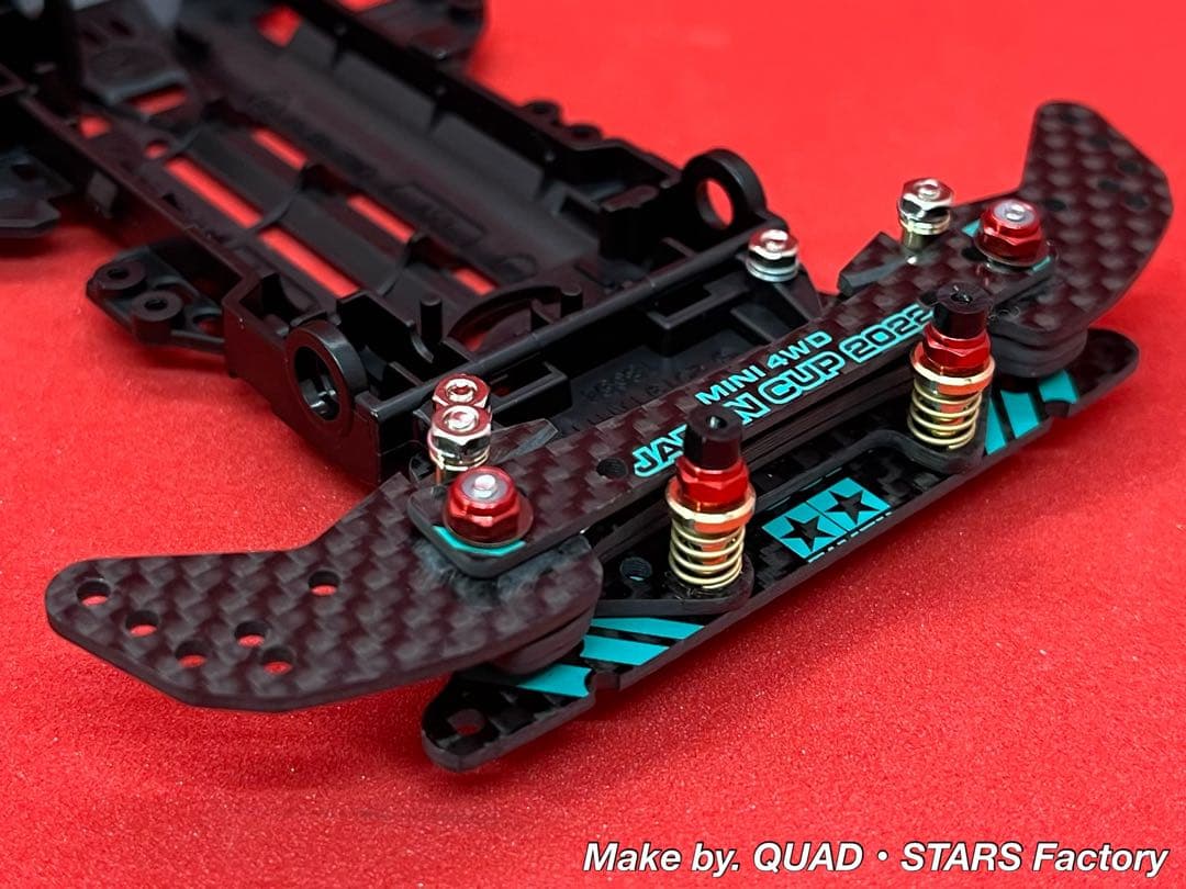 【ミニ四駆・VZ用】2軸ATピボットバンパー　J-CUP2022／カーボン