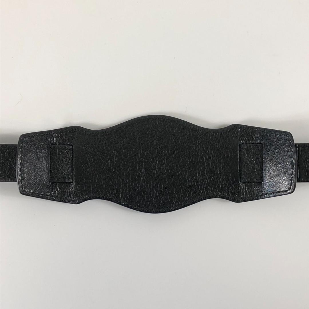 極美品 バレンシアガ ランヤード ロゴプリント レザー クラシックストラップ