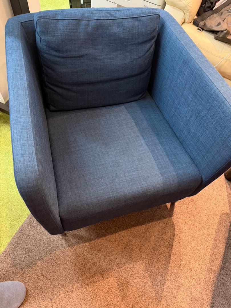 【美品】IKEA EKERÖ/パーソナルチェア1人掛けソファ　ブルー