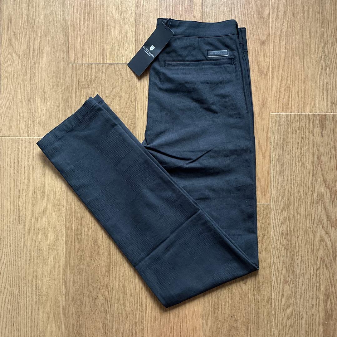 【未使用品】ブラックレーベルクレストブリッジ チェック スラックス ブラック S