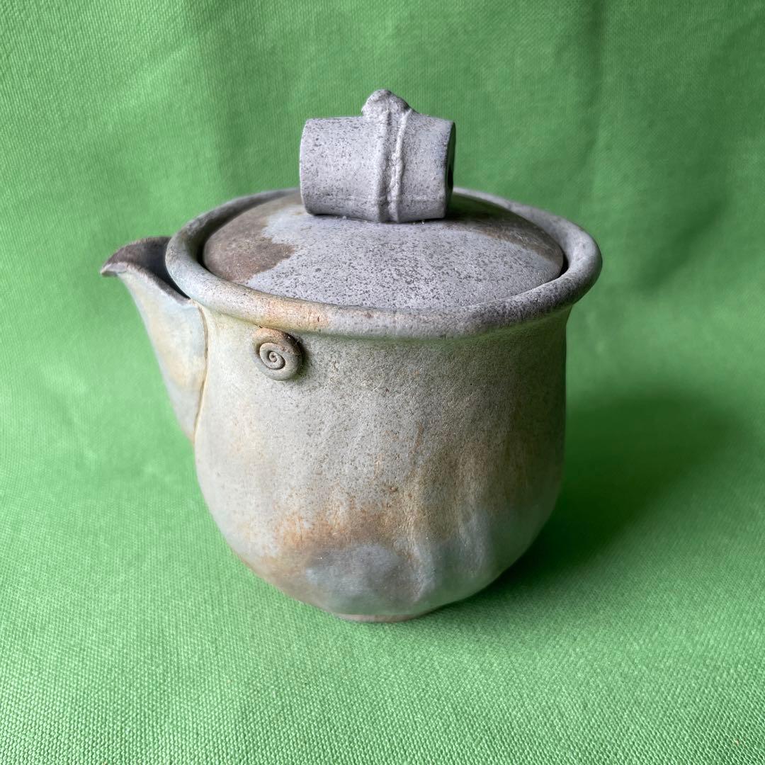 備前焼 手びねり 宝瓶 竹摘み さんぎり③