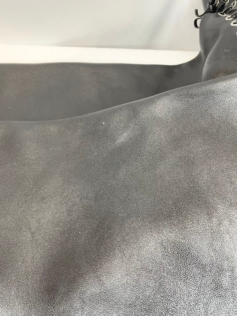 ALL-IN ブラック Level サイハイ ソフトレザー ロングブーツ