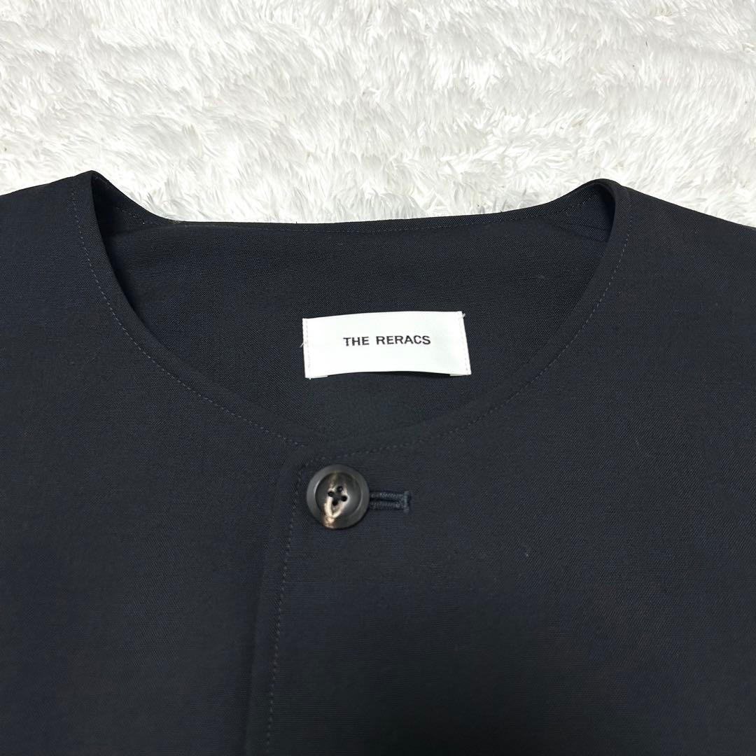 極美品✨　THE RERACS ザリラクス　ノーカラージャケット　ブラック　46
