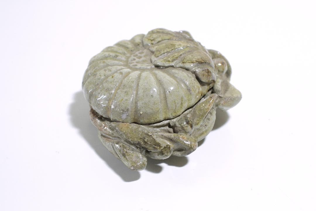 幕末-明治期 灰釉 橘形香合