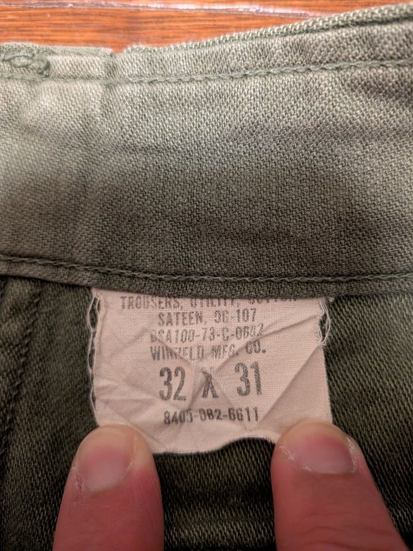 70s US.ARMY ベイカーパンツ 73年会計 W32L31