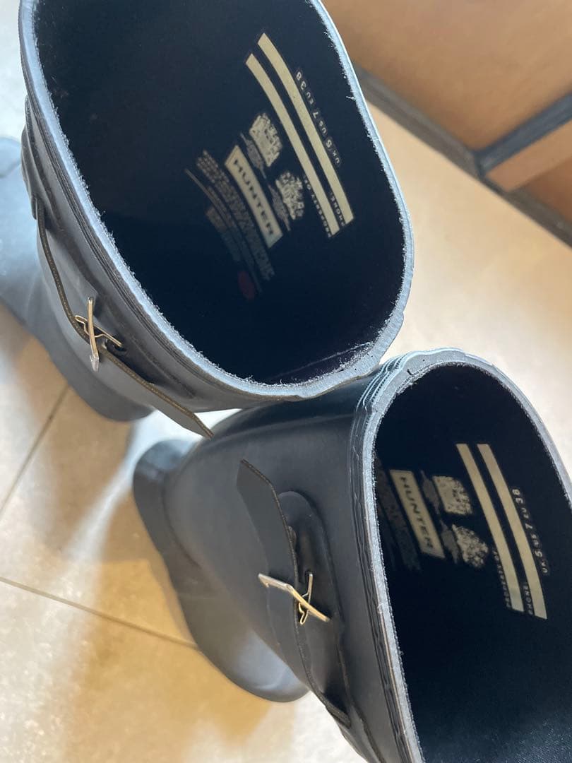 極美品⭐︎HUNTER ブラック 長靴 バックル付き