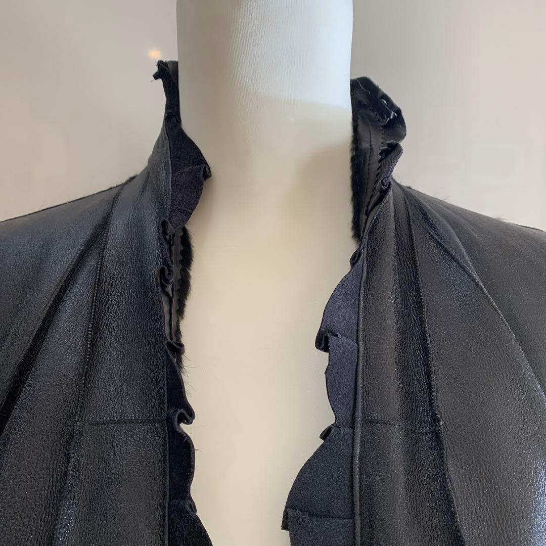 新春SALE、 ARMANIのレザーファージャケット