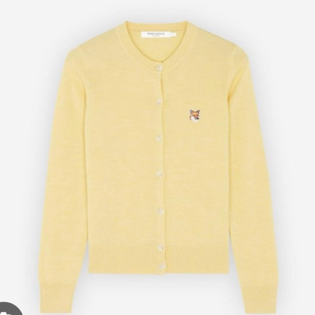 MAISON KITSUNE ソフトイエロー カーディガン