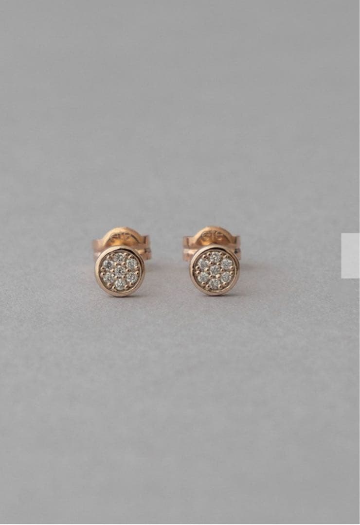 ete K10 ブリリアント　ダイヤモンド　ピアス　（片耳用）