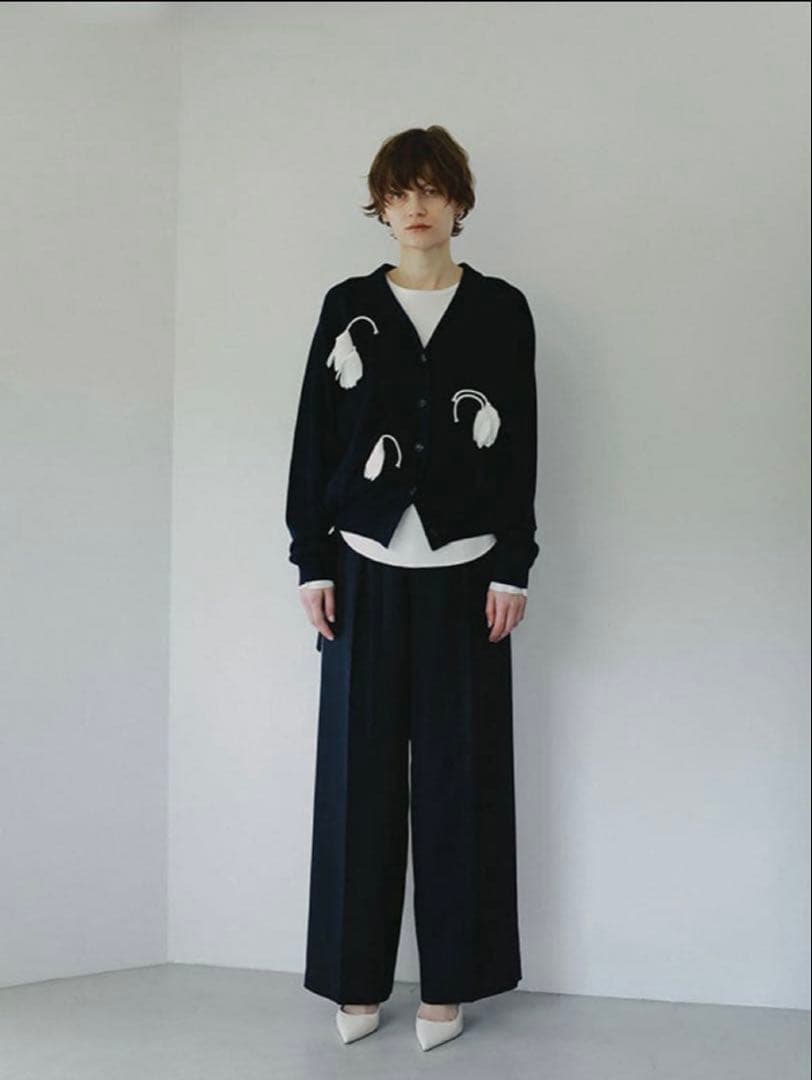 s*y様 新品タグ付 ETRE SANTE フラワーモチーフニットカーディガン¥