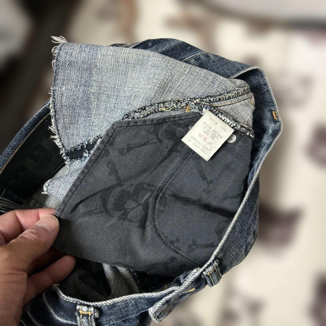 LGBルグランブルスカルパッチマイクロデニムミニスカートifsixwasnine