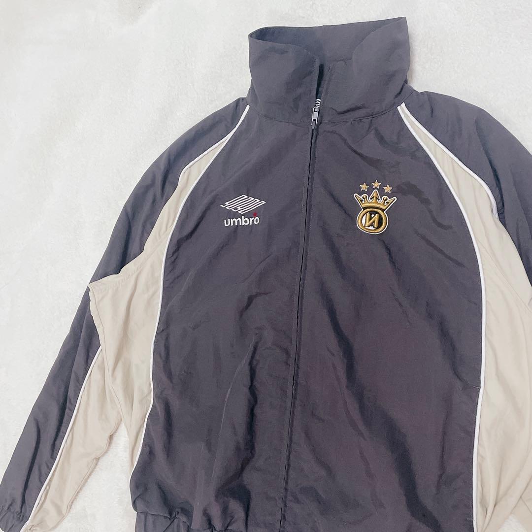 UMBRO×9090ナイロンジャケット コラボ 刺繍ロゴ　王冠　エンブレム　古着