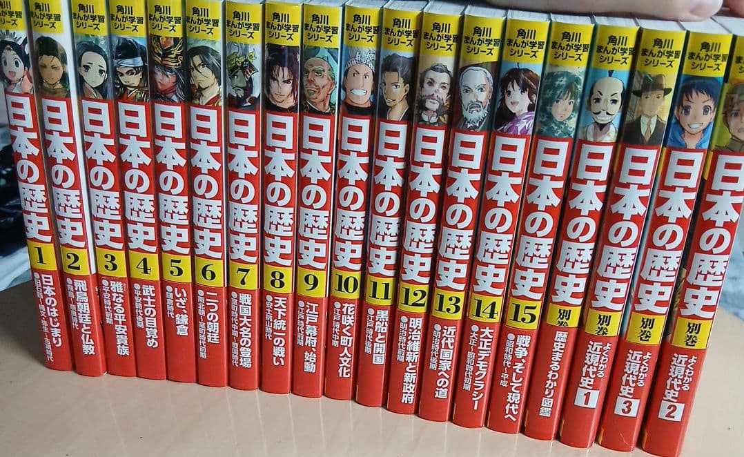 角川漫画学習シリーズ　日本の歴史　全15巻+別巻4巻