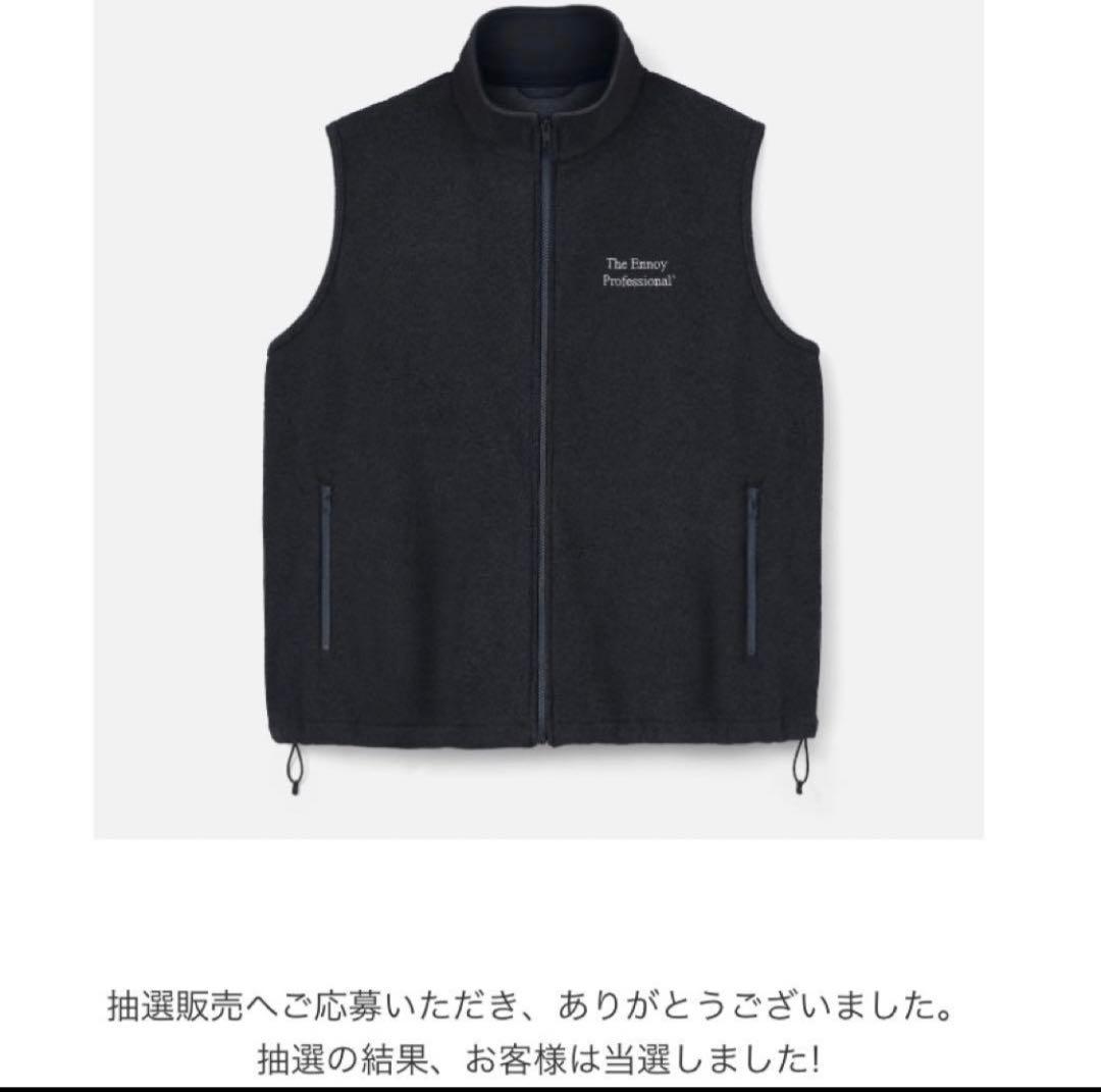トップス ENNOY PROFESSIONAL FLEECE VEST BLACK (L)