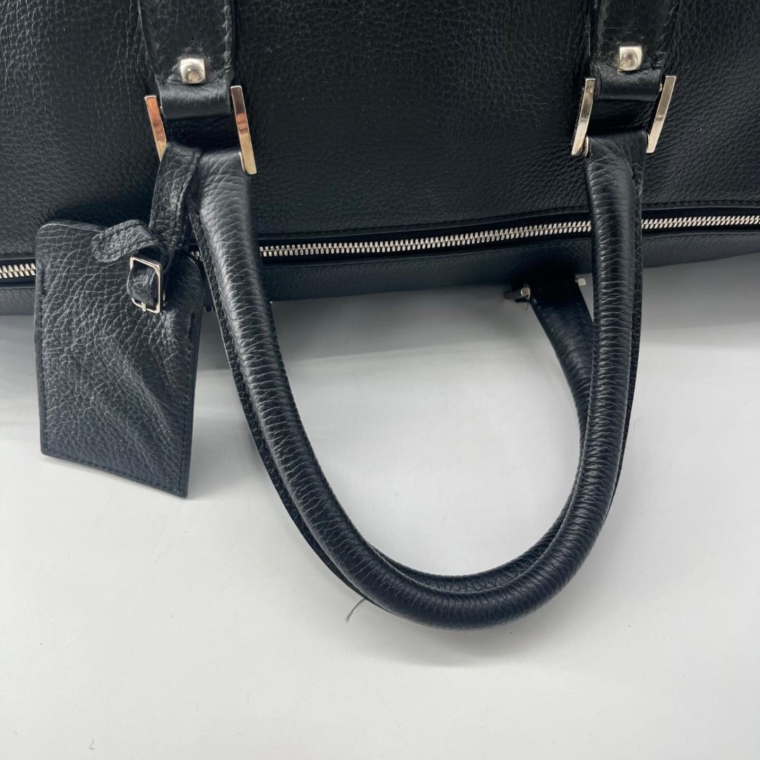 15461✨美品✨エルメネジルドゼニア シボ革 ボストンバッグ 大容量 レザー