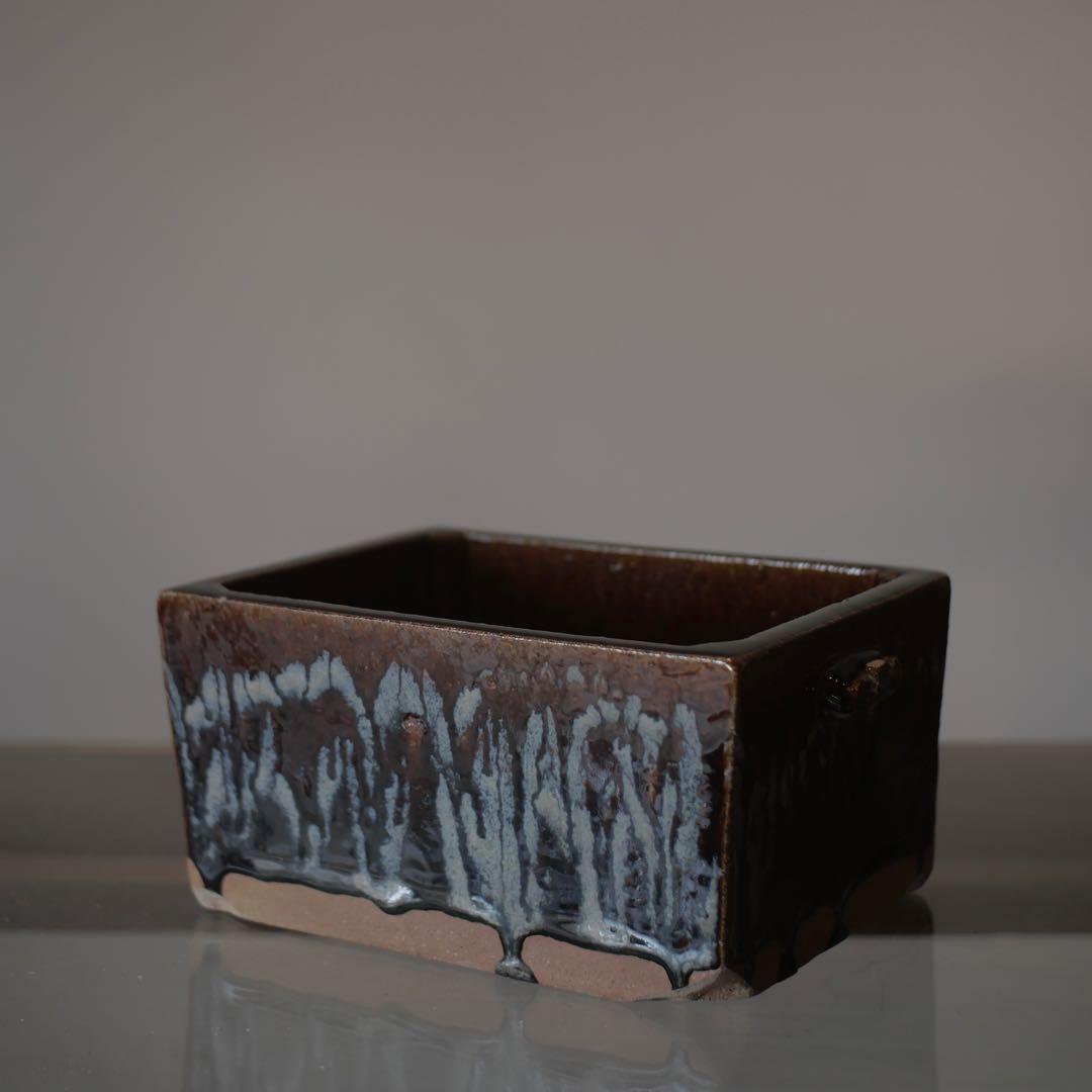 会津本郷焼 にしん鉢 民藝 ニシン鉢 角鉢 陶器 陶芸 焼物 古家具 古物