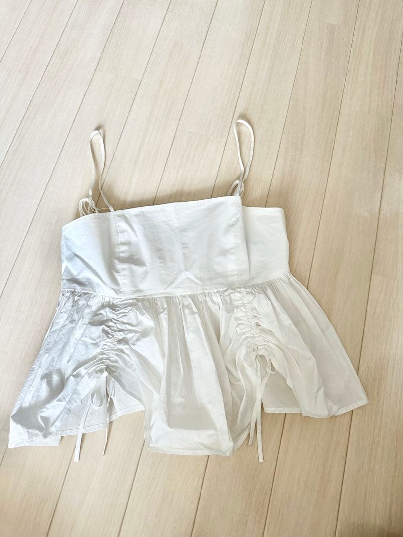 searoomlynn シャーリングRibbonビスチェキャミ