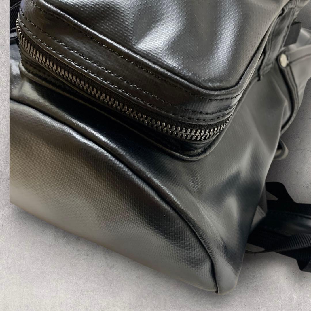 【美品　レア】ラゲッジレーベル　ニューライナー　リュック　PVC　レザー　黒色