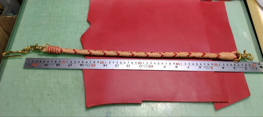 ★キトラ様★ウォレットロープ極太☆ハーマンオークレザー☆12本編み真鍮金具