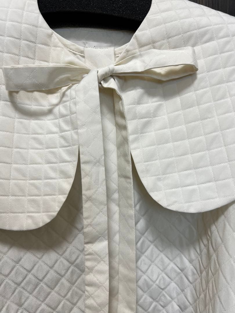 時間限定SALE美品⭐︎yoriヨリ2wayキルト柄ジャガードブラウス⭐︎サイズ36