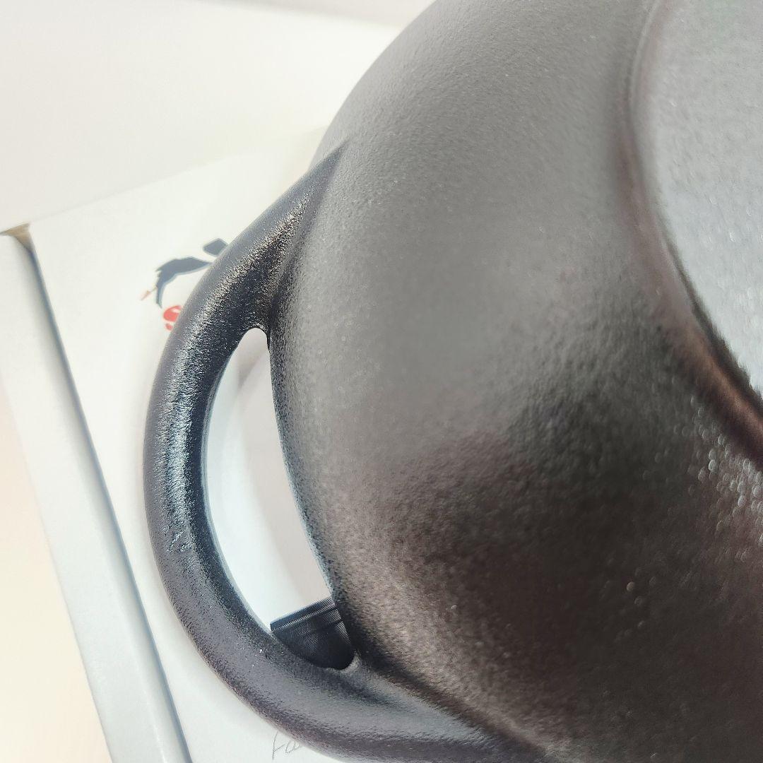 【フォロワー様引5%済】Staub ベビー ウォック 16 ブラック ニッケル