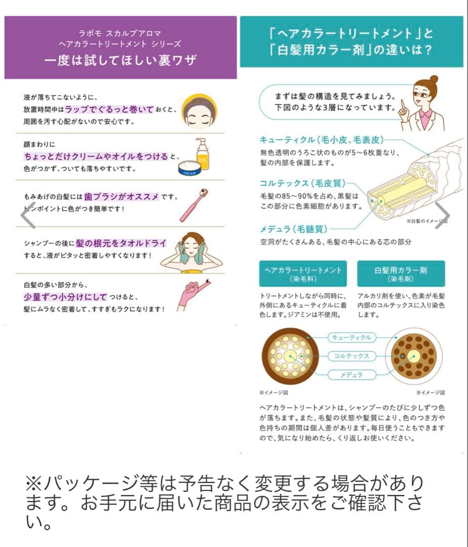 アートネイチャー　LABOMO ヘアカラートリートメント　ブラウン 3本＋バッグ