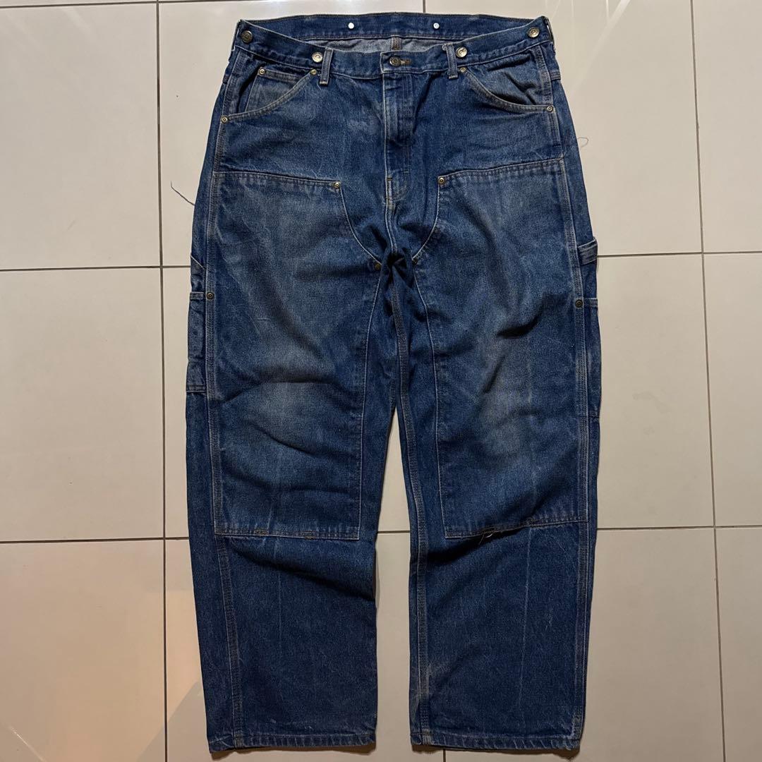 雰囲気◎ 90s〜00s Key デニムダブルニー ペインターパンツ