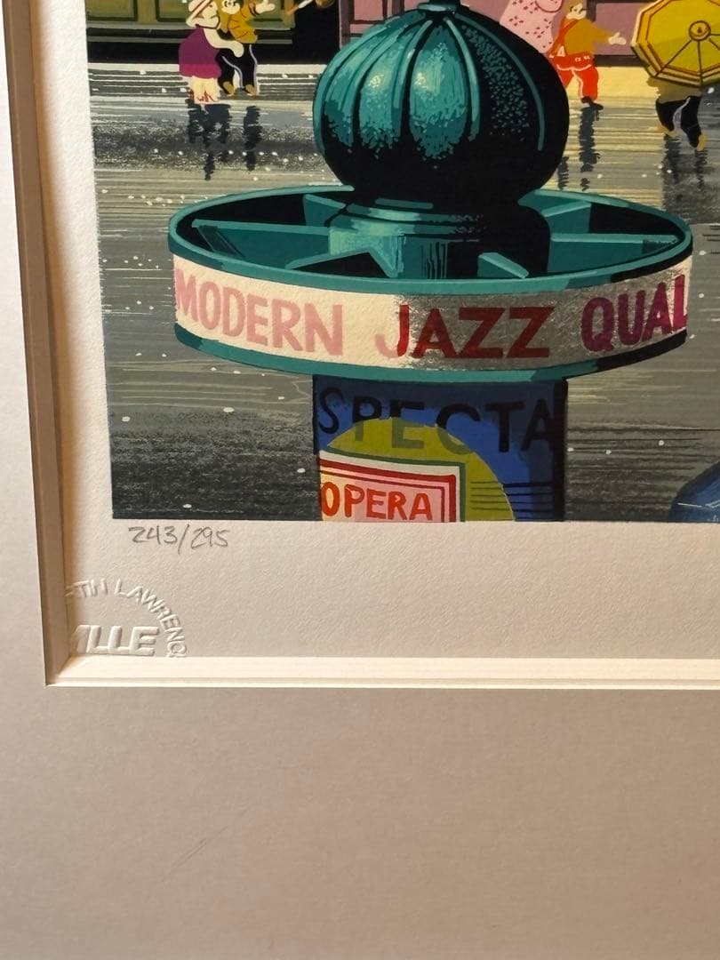 真作 ・ヤマガタ「メトロ」のシルクスクリーン243/295版画額装 直筆サイン