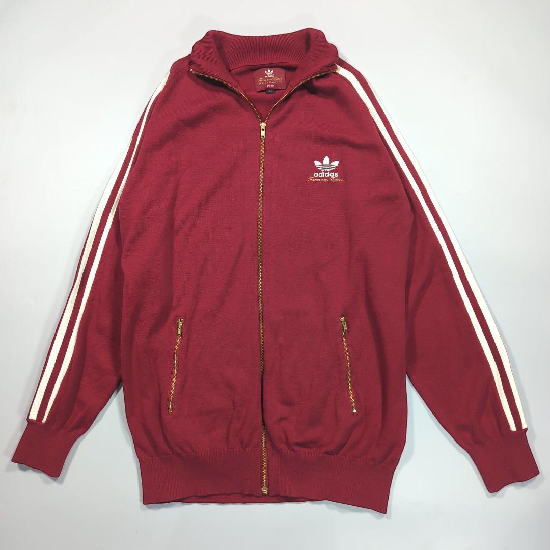 【希少カラー サイズ】アディダス ニットトラックジャケット トレフォイル 刺繍