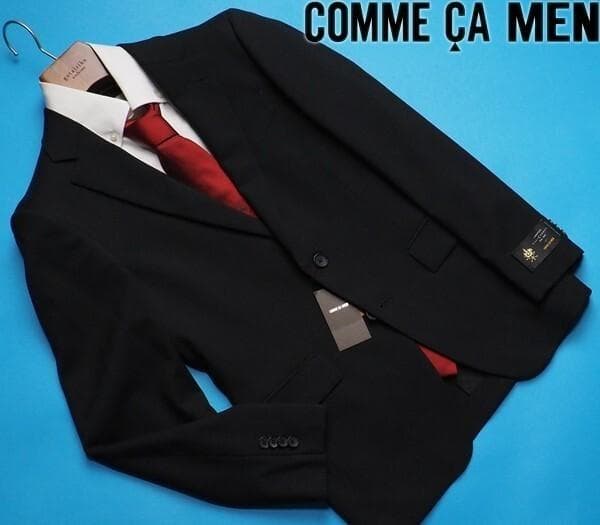COMME CA MEN ウールトロピカルジャケットXXL黒(未使用）春～夏用