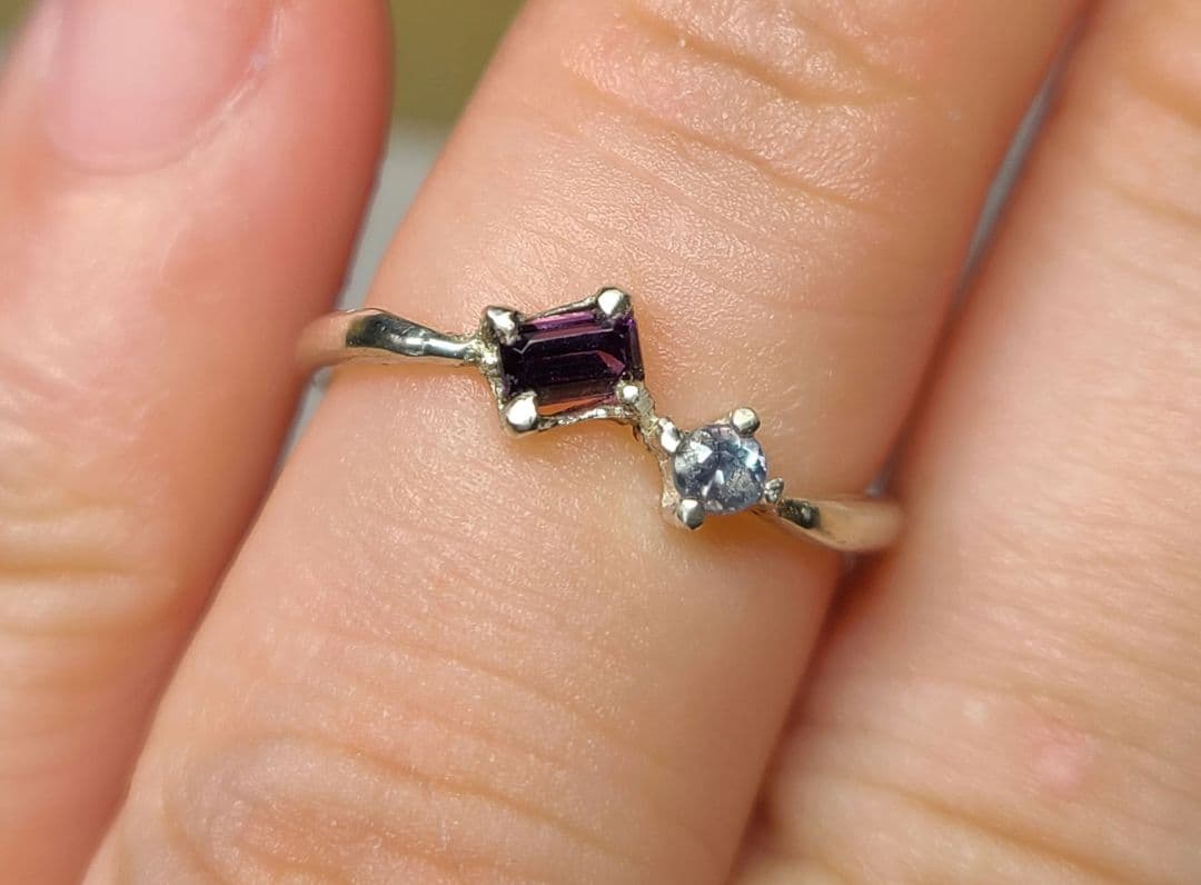 えむえす★カラーチェンジガーネット&アレキサンドライト★リングオーダー