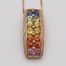 K18 ネックレス 5.0g　ダイヤモンド D 0.14ct サファイアS1.9