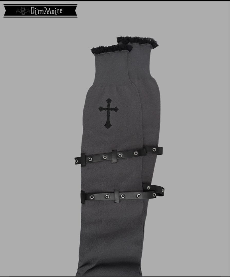 DimMoire ディムモアール 十字の誓いニーハイウォーマー【グレー】