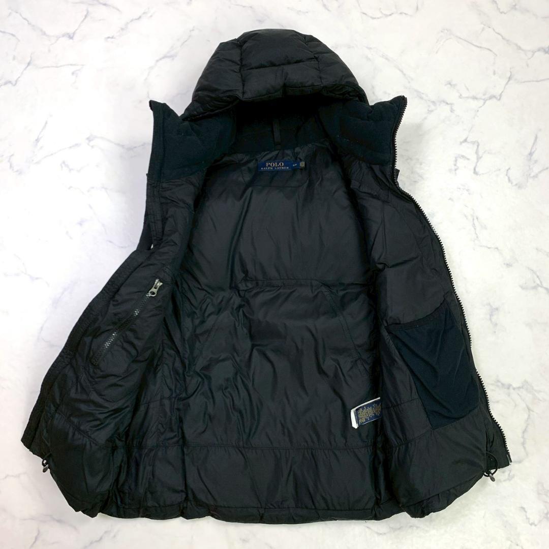 ポロラルフローレン ダウンベスト ビッグポニー 星条旗 ブラック S　D978