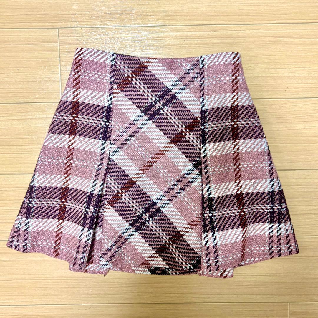 【限定セール】snidel ロービングチェックミニスカート　ピンク　M〜Lサイズ