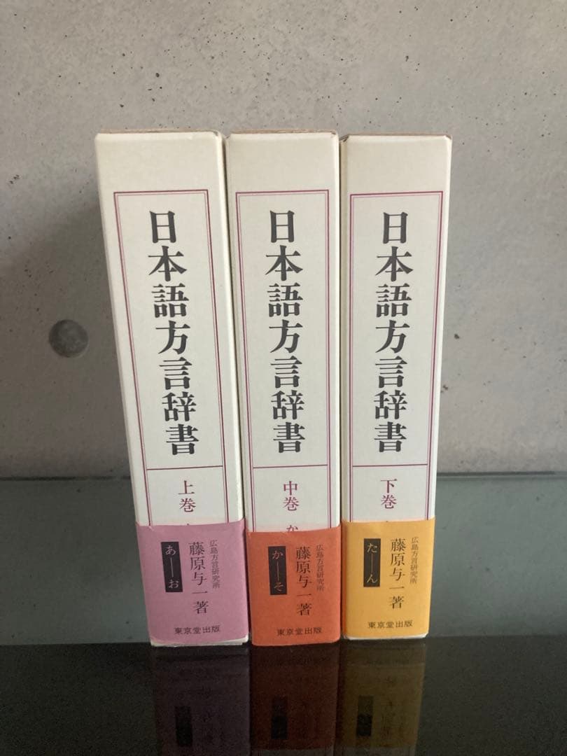 美品　日本語方言辞典　藤原与一　上・中・下巻　3巻セット　東京堂出版