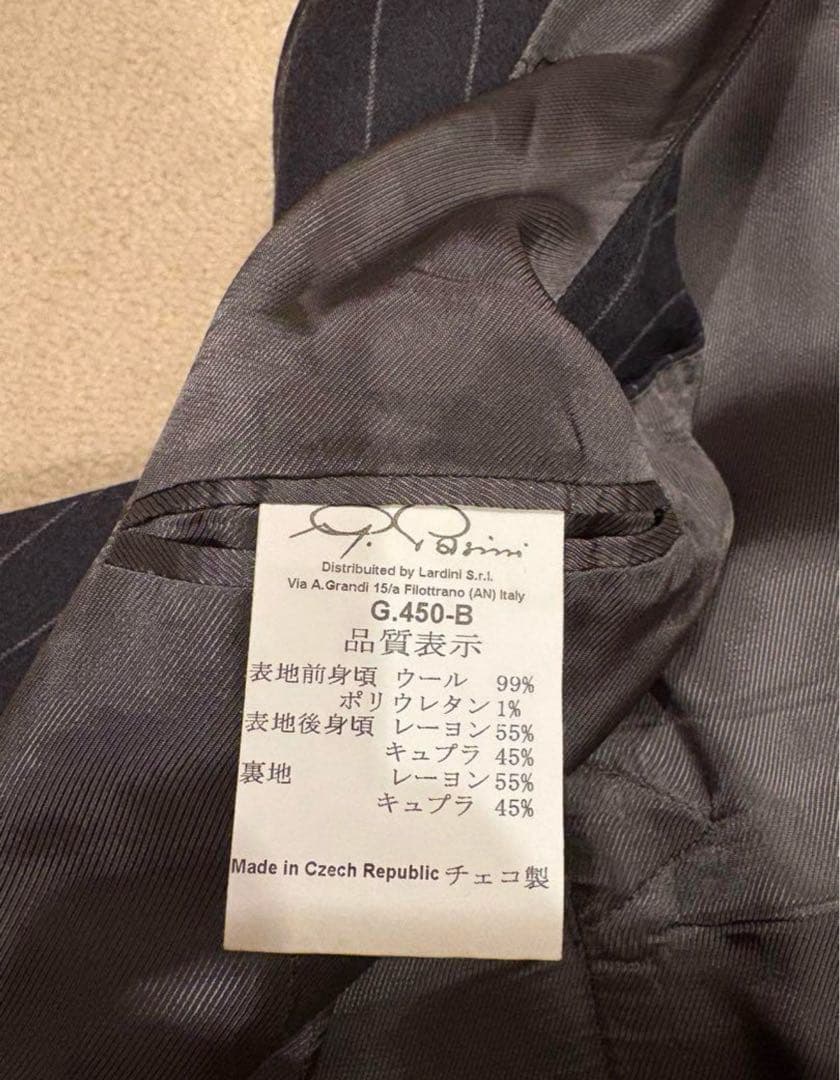 GABRIELE PASINI◆セットアップ/44/ ダークグレー ストライプ