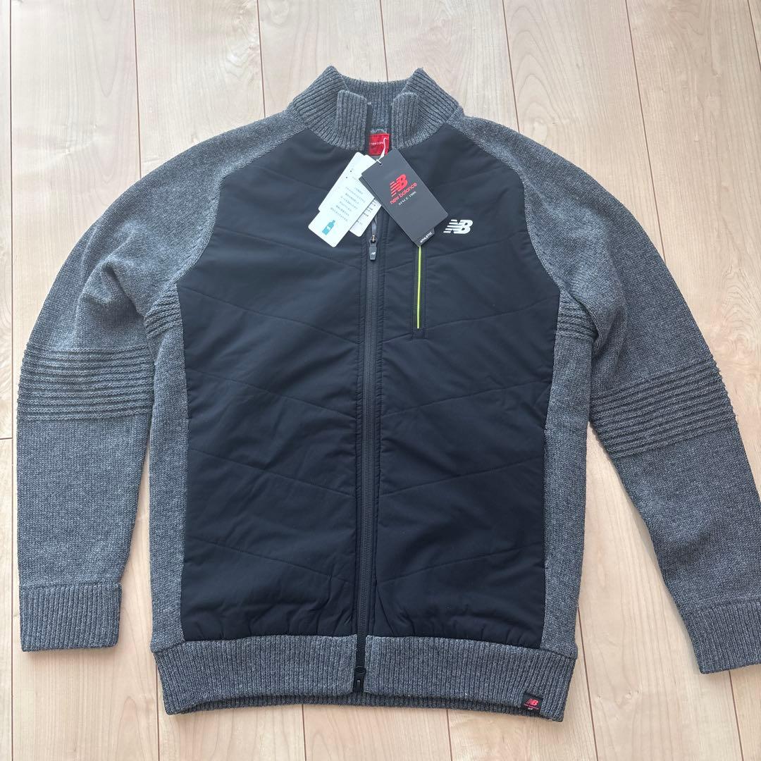 未使用タグ付 ニューバランス ゴルフ 保温 フルジップ ニットブルゾン 4