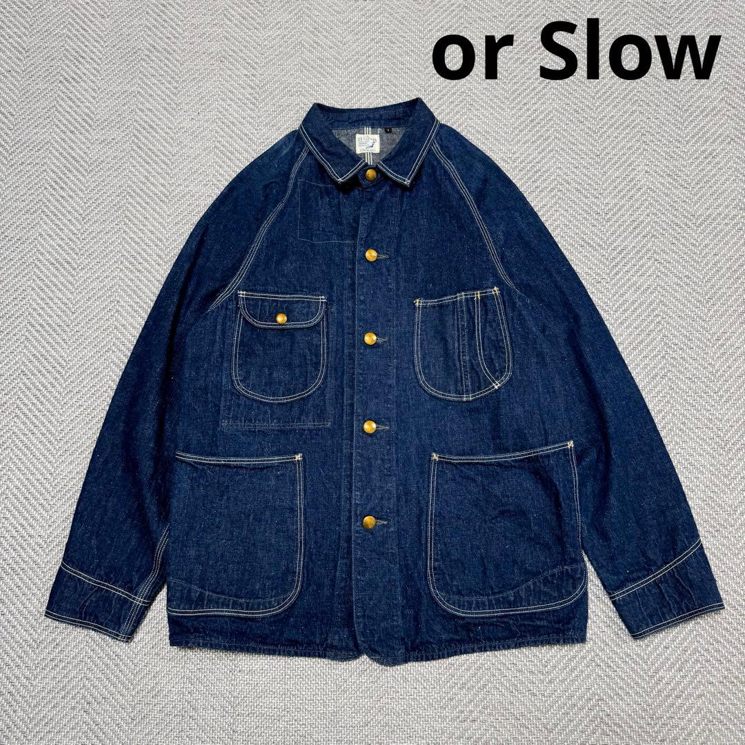 極美品 オアスロウ 1950 デニムジャケット カバーオール 金ボタン 1サイズ