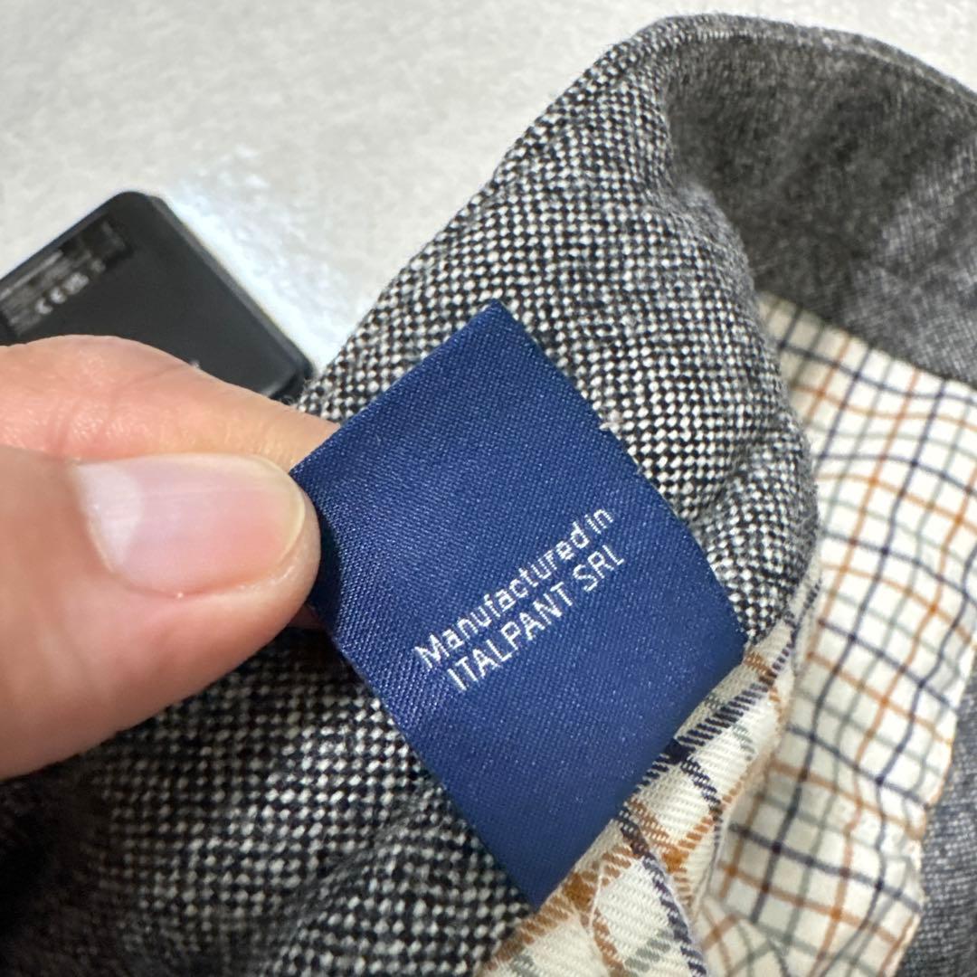 17 美品　インコテックス　スラックス　グレー　サイドアジャスター　46 M