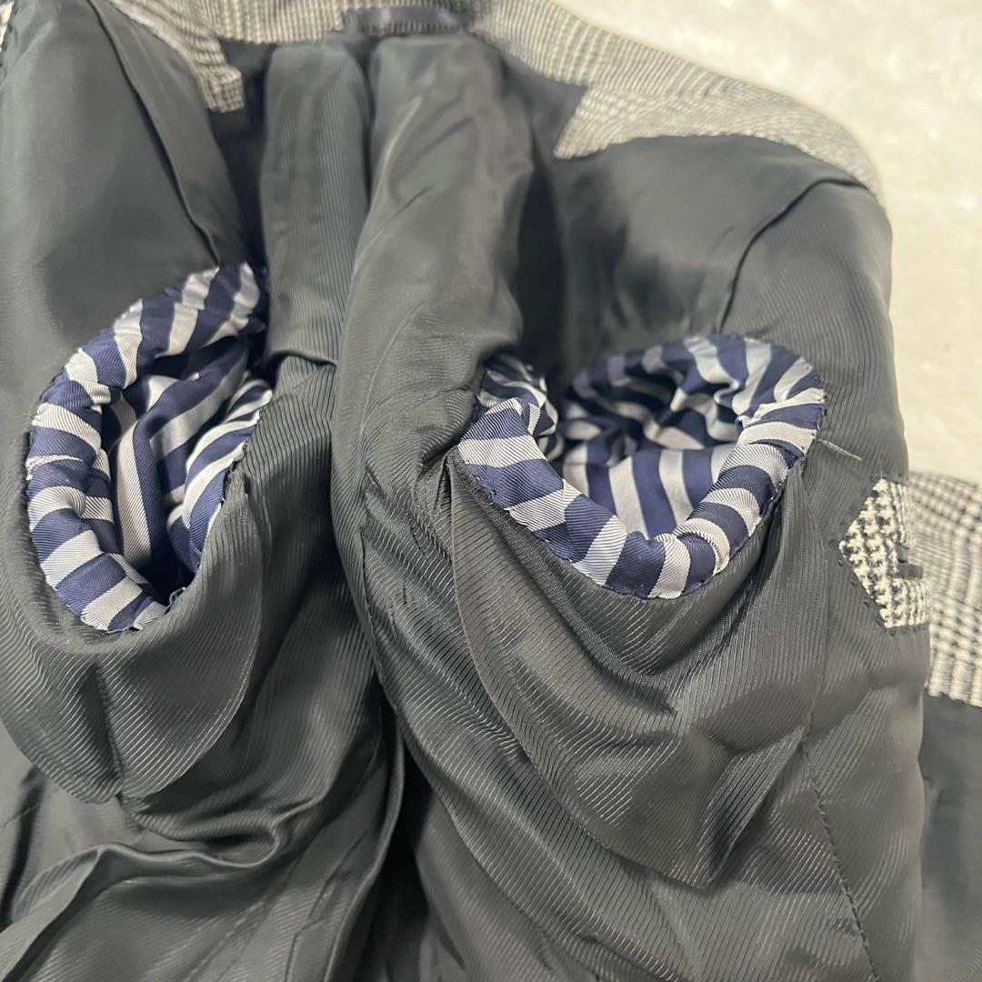 美品 EDIFICE グレンチェック スーツセットアップ 千鳥格子 グレー